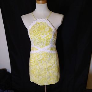 Lillys Lemon Seacups Pearl Stretch Shift Dres